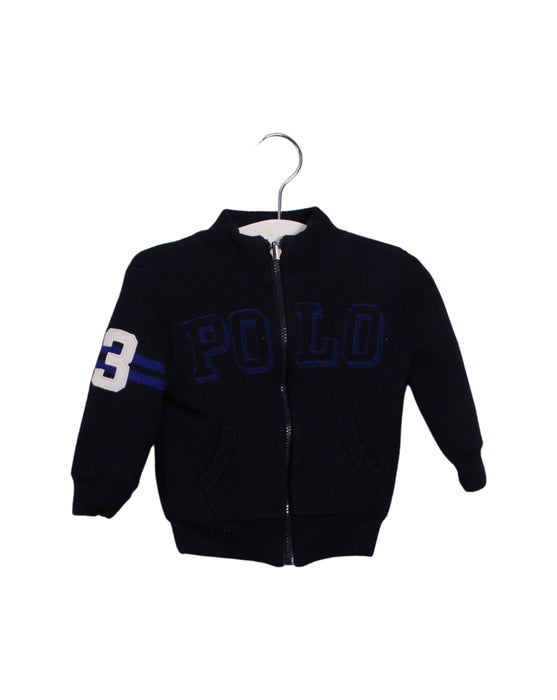 A Navy Lightweight Jackets from Ralph Lauren in size 6-12M for boy. (Front View)