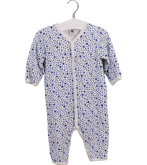 A Blue Long Sleeve Jumpsuits from Petit Bateau in size 3-6M for boy. (Front View)