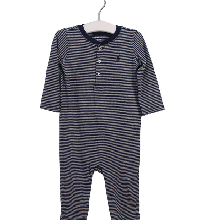 A Navy Long Sleeve Jumpsuits from Ralph Lauren in size 6-12M for boy. (Front View)