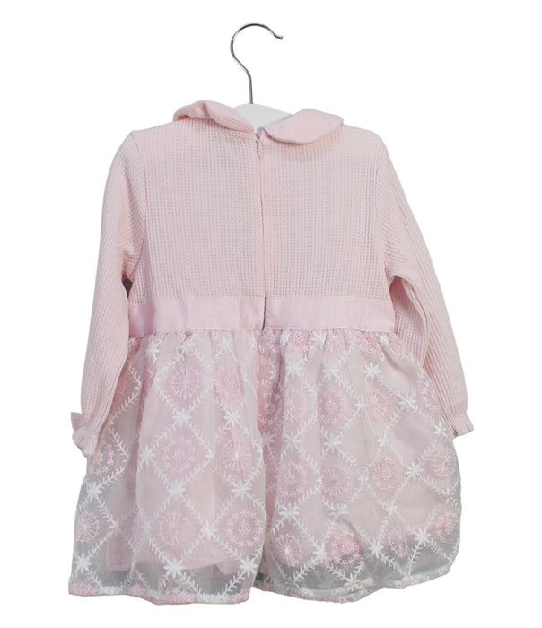 A Pink Long Sleeve Dresses from Chickeeduck in size 18-24M for girl. (Back View)