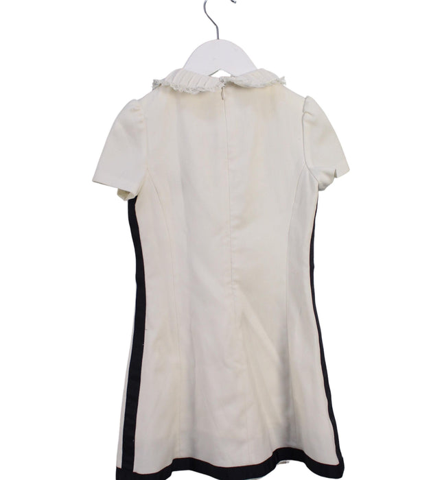 A Ivory Short Sleeve Dresses from Nicholas & Bears in size 4T for girl. (Back View)