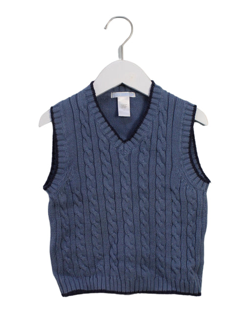 A Blue Sweater Vests from Janie & Jack in size 3T for boy. (Front View)