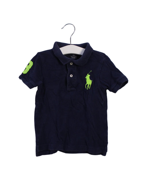 A Blue Short Sleeve Polos from Polo Ralph Lauren in size 12-18M for boy. (Front View)