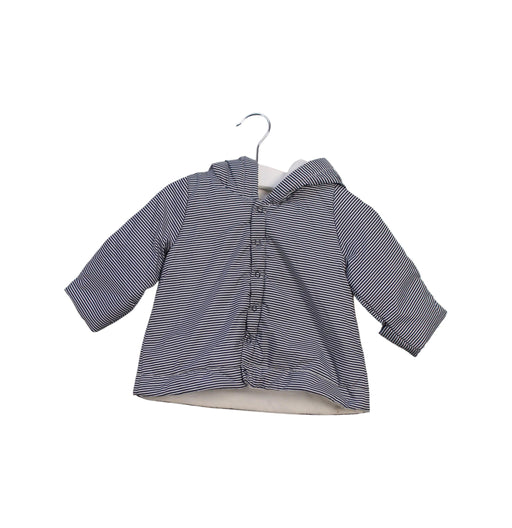 A White Lightweight Jackets from Petit Bateau in size 6-12M for girl. (Front View)