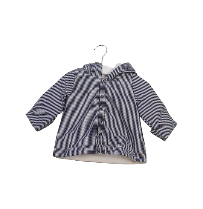 A White Lightweight Jackets from Petit Bateau in size 6-12M for girl. (Front View)