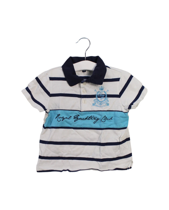 A White Short Sleeve Polos from Nicholas & Bears in size 2T for boy. (Front View)