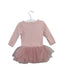 A Pink Long Sleeve Dresses from Petit Bateau in size 6-12M for girl. (Back View)