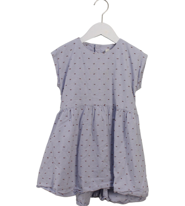 A Purple Short Sleeve Dresses from COS in size 4T for girl. (Front View)