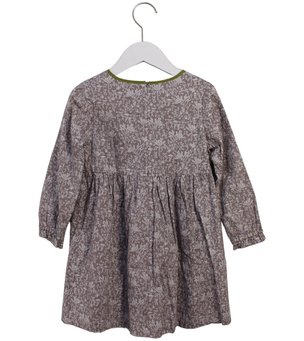 A Grey Long Sleeve Dresses from Chouchou Chic in size 4T for girl. (Back View)