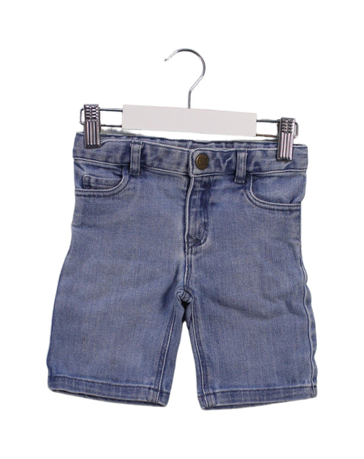 A Blue Shorts from Bonton in size 3T for girl. (Front View)