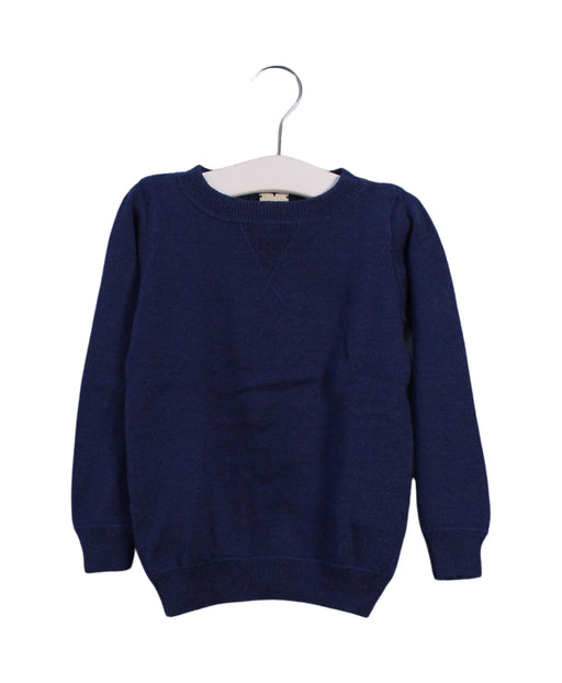 A Navy Knit Sweaters from Bonton in size 4T for girl. (Front View)