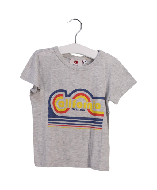 A Grey Short Sleeve T Shirts from Bonton in size 4T for girl. (Front View)