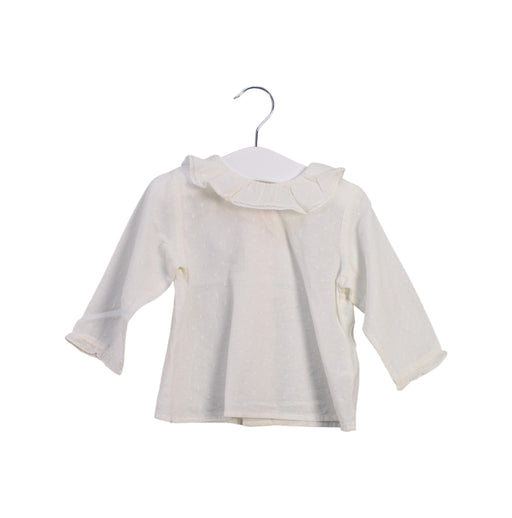 A Ivory Long Sleeve Tops from Bonpoint in size 6-12M for girl. (Front View)