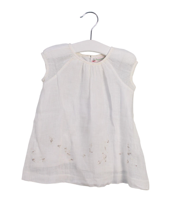 A White Dress Sets from Bonpoint in size 3-6M for girl. (Front View)