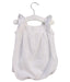 A White Short Sleeve Rompers from Bonton in size 3-6M for girl. (Back View)