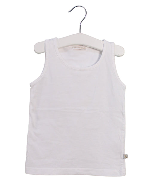A White Sleeveless Tops from Les Enfantines in size 4T for girl. (Front View)