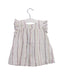 A White Sleeveless Dresses from Bonton in size 3-6M for girl. (Back View)