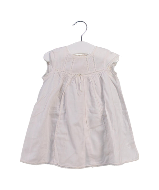 A Ivory Short Sleeve Dresses from Bonpoint in size 6-12M for girl. (Front View)