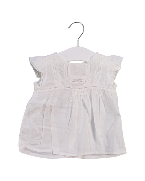 A White Short Sleeve Tops from Bonpoint in size 3-6M for girl. (Front View)