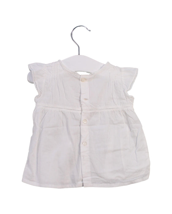 A White Short Sleeve Tops from Bonpoint in size 3-6M for girl. (Back View)