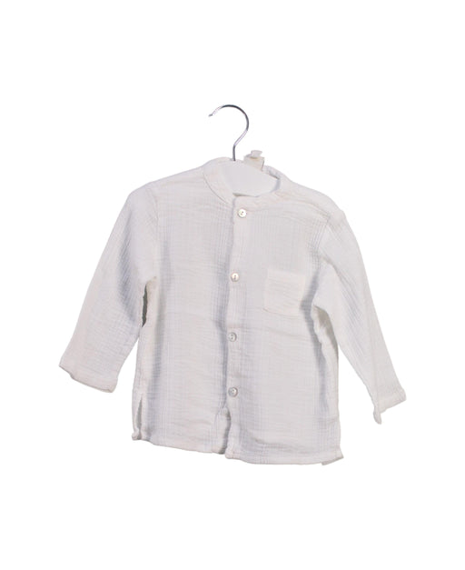 A White Long Sleeve Tops from Bonton in size 12-18M for girl. (Front View)
