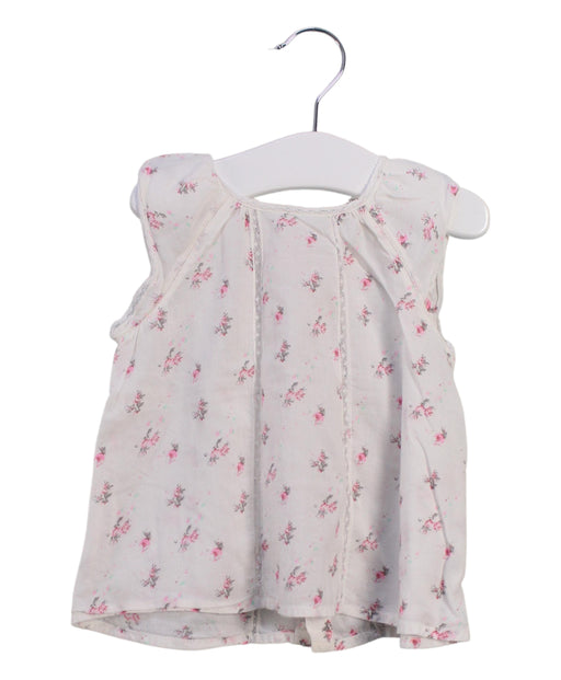 A White Sleeveless Tops from Bonpoint in size 12-18M for girl. (Front View)
