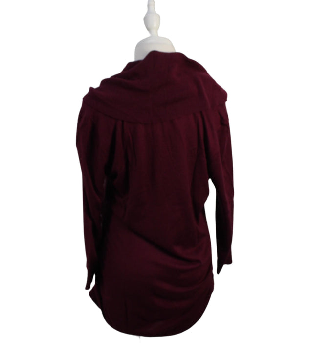 A Burgundy Knit Sweaters from A Pea in the Pod in size L for maternity. (Back View)