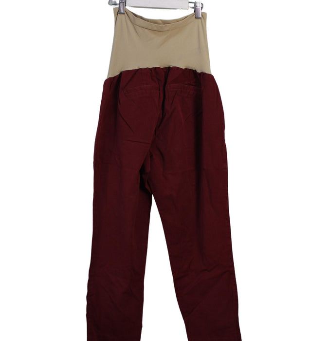 A Red Casual Pants from A Pea in the Pod in size L for maternity. (Back View)