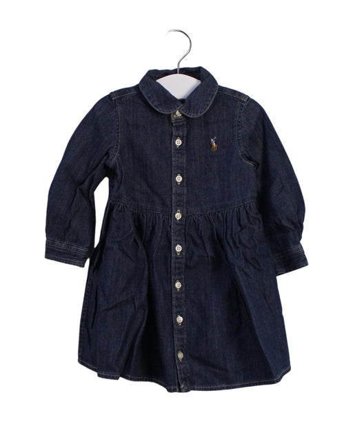 A Navy Dress Sets from Ralph Lauren in size 6-12M for girl. (Front View)