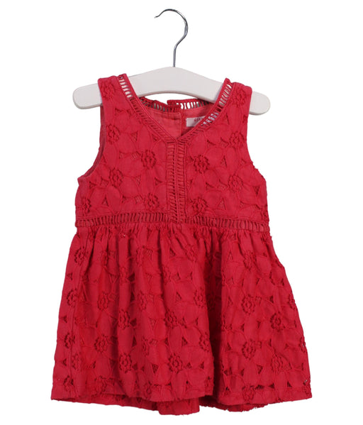 A Red Sleeveless Dresses from Gingersnaps in size 6-12M for girl. (Front View)