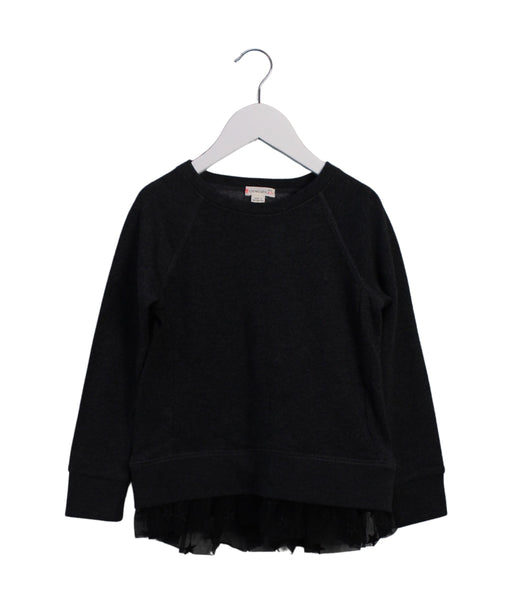 A Black Crewneck Sweatshirts from Crewcuts in size 4T for girl. (Front View)