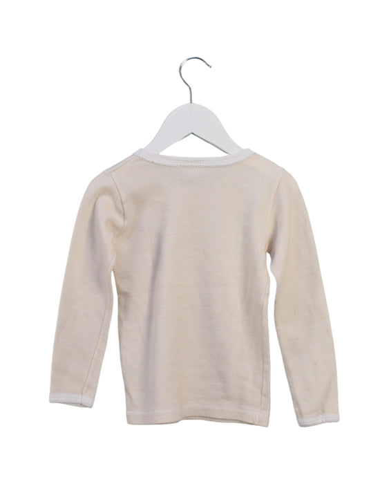 A Beige Long Sleeve Tops from Petit Bateau in size 6T for neutral. (Back View)