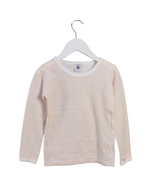 A Beige Long Sleeve Tops from Petit Bateau in size 6T for neutral. (Front View)