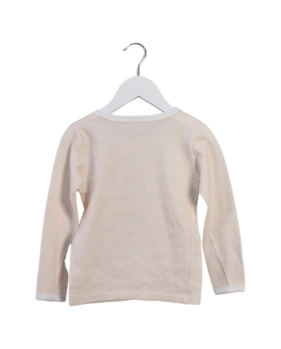 A Beige Long Sleeve Tops from Petit Bateau in size 6T for neutral. (Back View)