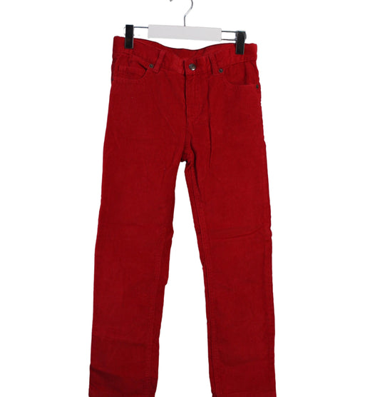 A Red Casual Pants from Petit Bateau in size 8Y for girl. (Front View)