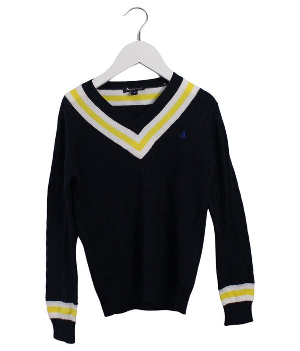 A Black Knit Sweaters from Aquascutum in size 6T for boy. (Front View)