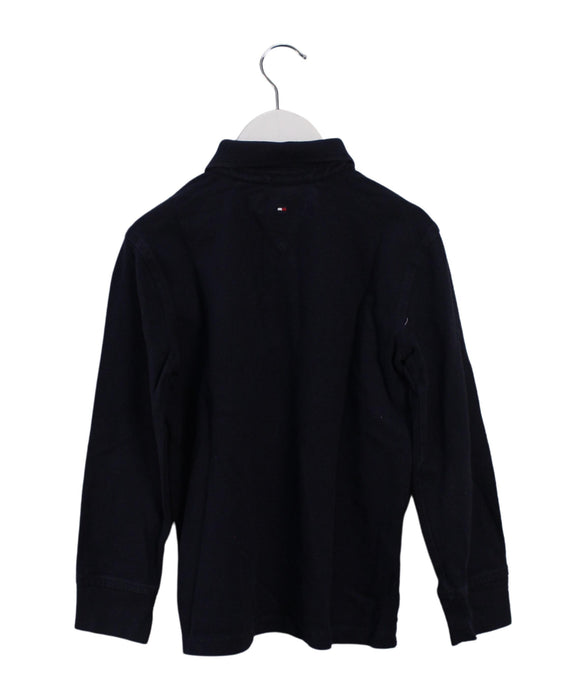 A Black Long Sleeve Polos from Tommy Hilfiger in size 7Y for boy. (Back View)