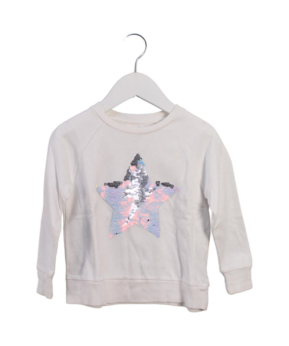 A White Crewneck Sweatshirts from Seed in size 3T for girl. (Front View)
