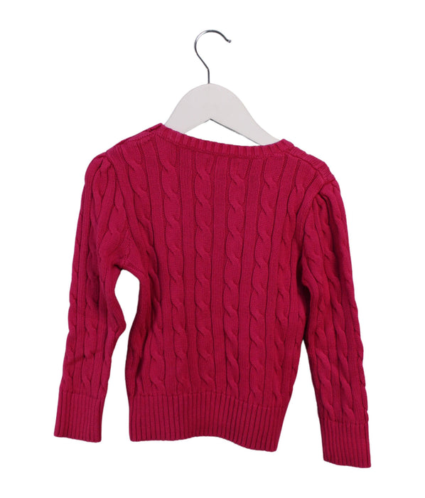 A Pink Knit Sweaters from Polo Ralph Lauren in size 3T for girl. (Back View)