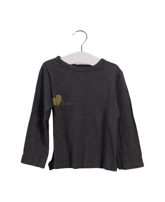 A Grey Long Sleeve Tops from Louis Louise in size 2T for neutral. (Front View)