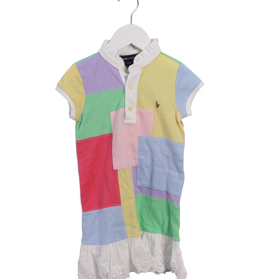 A Multicolour Short Sleeve Dresses from Ralph Lauren in size 4T for girl. (Front View)