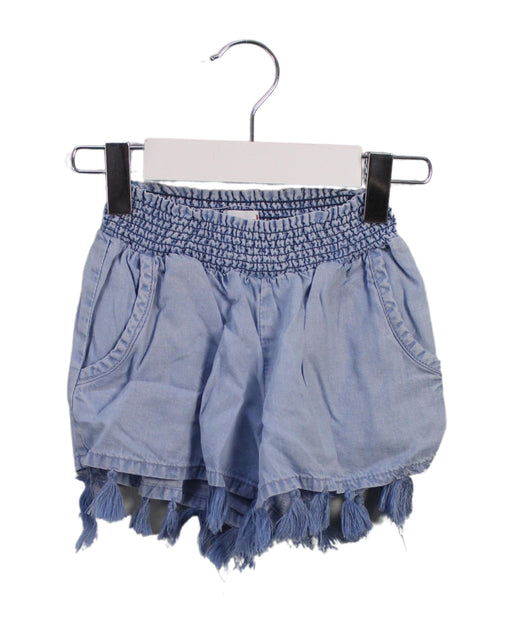 A Blue Shorts from Seed in size 5T for girl. (Front View)