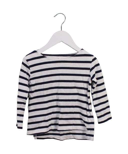 A Navy Long Sleeve Tops from Seed in size 3T for girl. (Front View)