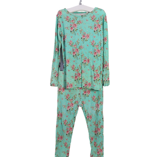 A Teal Pyjama Sets from Posh Peanut in size 5T for girl. (Front View)