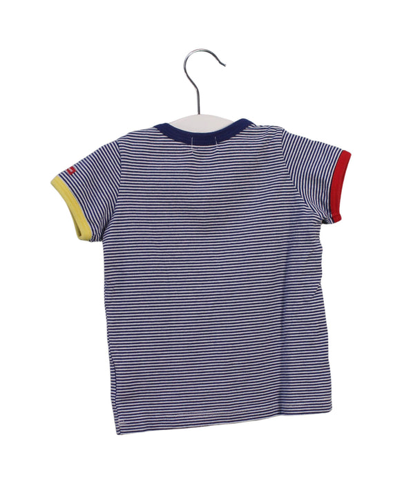 A Navy Short Sleeve T Shirts from Miki House in size 12-18M for boy. (Back View)