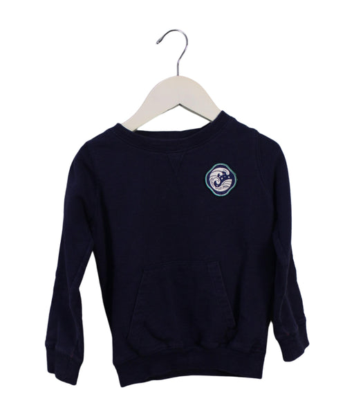 A Navy Crewneck Sweatshirts from Velveteen in size 3T for boy. (Front View)
