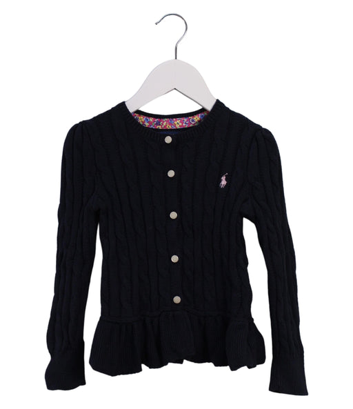 A Black Cardigans from Polo Ralph Lauren in size 4T for girl. (Front View)