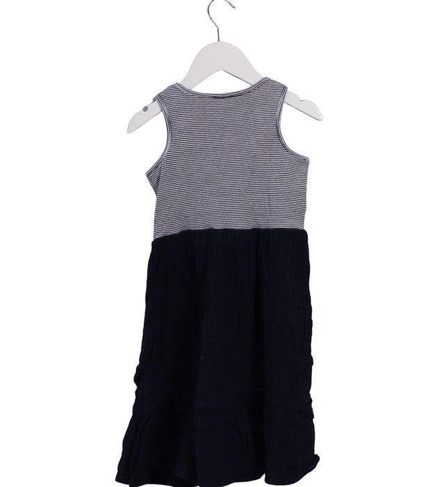 A Black Sleeveless Dresses from Seed in size 5T for girl. (Back View)