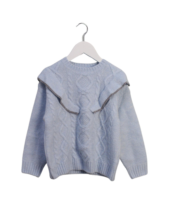 A Blue Knit Sweaters from Balabala in size 4T for girl. (Front View)