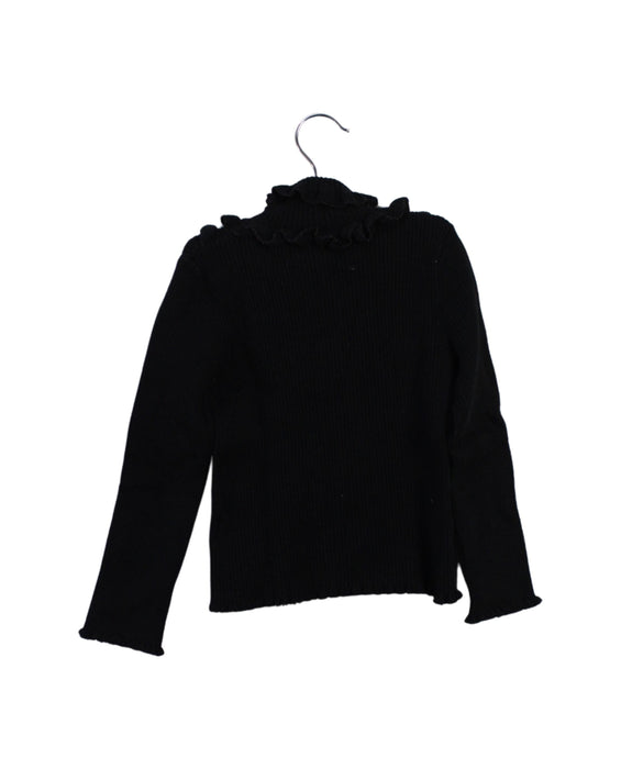 A Black Long Sleeve Tops from Momonittu in size 6T for girl. (Back View)